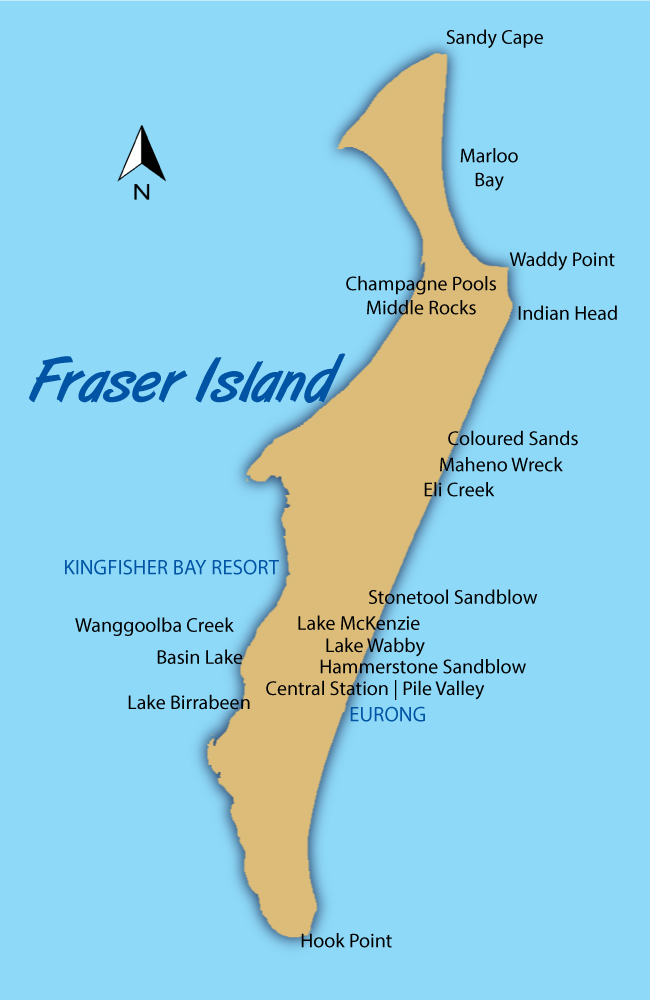 fraser island tourist map Fraser Island Map Rainbow Beach Tourist Information Centre fraser island tourist map